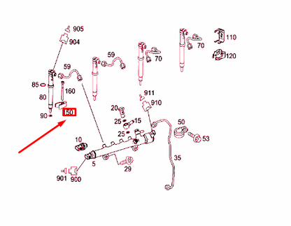 NEW MERCEDES-BENZ VITO W639 FUEL INJECTOR NOZZLE BRACKET A6510160438 ORIGINAL