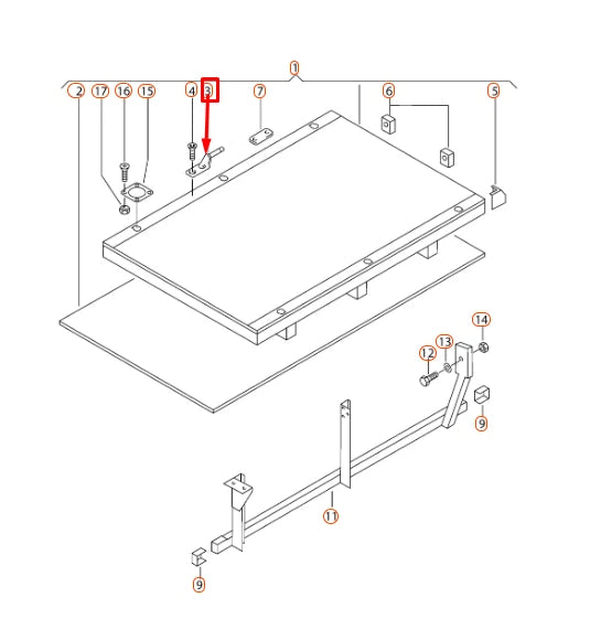 NEW VOLKSWAGEN TRANSPORTER T5 HINGE BEARING BRACKET 7J0829363A