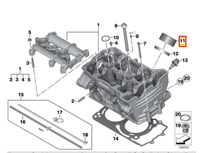 NEW BMW K70 F 700 GS ENGINE RUBBER GROMMET 11117720771 ORIGINAL