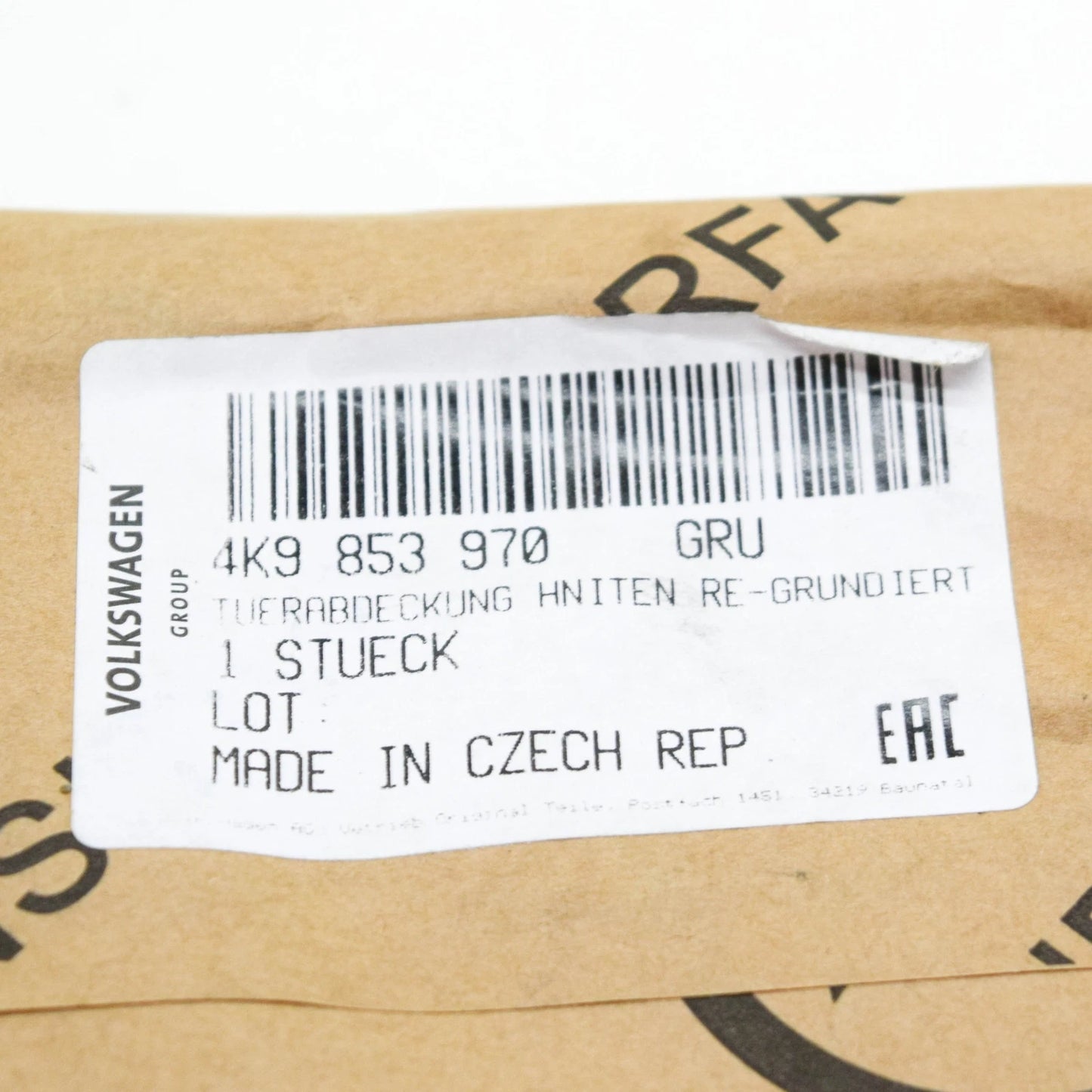 NEW AUDI A6 C8 AVANT REAR RIGHT DOOR COVER TRIM 4K9853970GRU ORIGINAL