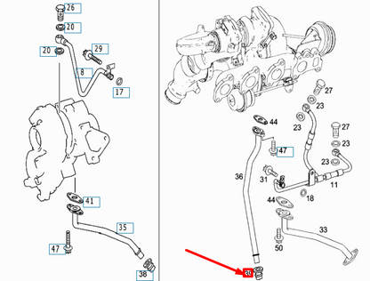 new mercedes-benz sprinter w906 oil return pipe seal gasket a6111870580 original
