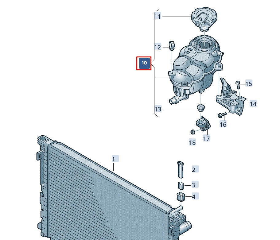 NEW AUDI A8 4N COOLANT EXPANSION TANK 4N0121405AF