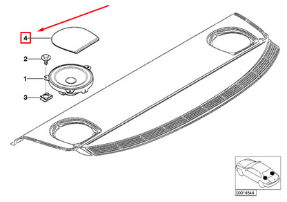 new bmw 3 e46 rear loudspeaker cover 51468213971 8213971 original