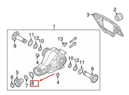 NEW AUDI A8 4H ENGINE SHAFT OIL SEAL 0AR525275A ORIGINAL