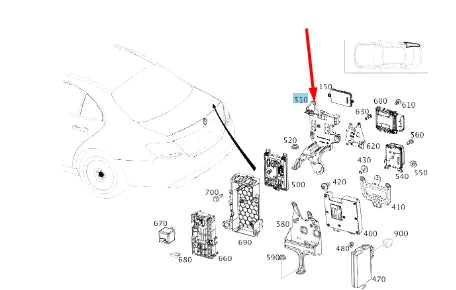 NEW MERCEDES-BENZ E W213 REAR BODY CONTROL MODULE BRACKET A2135451140