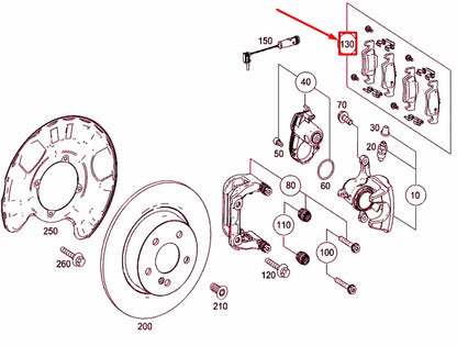 NEW MERCEDES-BENZ ML W166 REAR WHEEL BRAKE PADS SET A0074207820 ORIGINAL