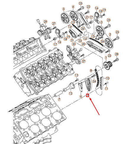 NEW AUDI A8 D4 ENGINE TIMING CHAIN TENSIONER 07D109467G ORIGINAL