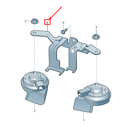 NEW AUDI A8 4H SIGNAL HORN SPRING SHACKLE 4H0951229A ORIGINAL