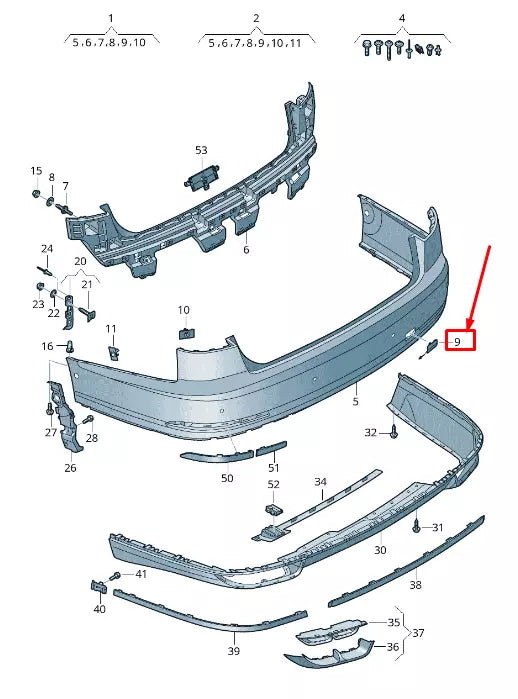 NEW AUDI A8 4N REAR TOWING EYE COVER CAP 4N0807441GRU