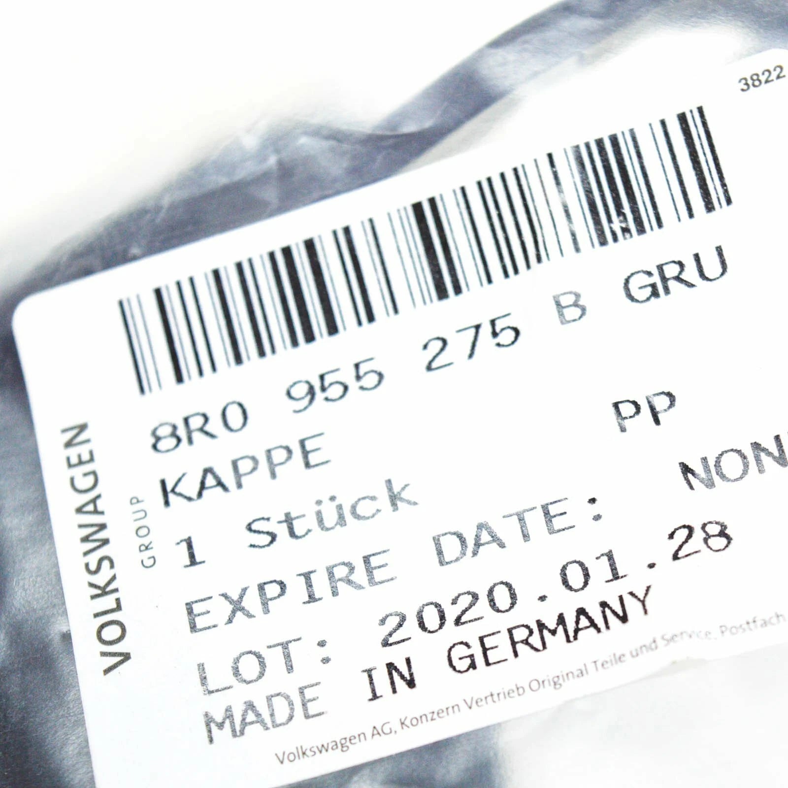 NEW AUDI Q5 8R LEFT SIDE HEADLIGHT WASHER COVER CAP 8R0955275BGRU ORIGINAL