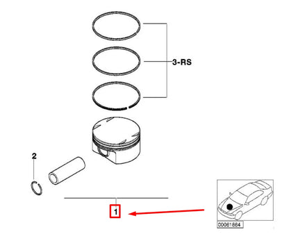 NEW BMW X5 E70 ENGINE PISTON 11258619196 8619196 ORIGINAL