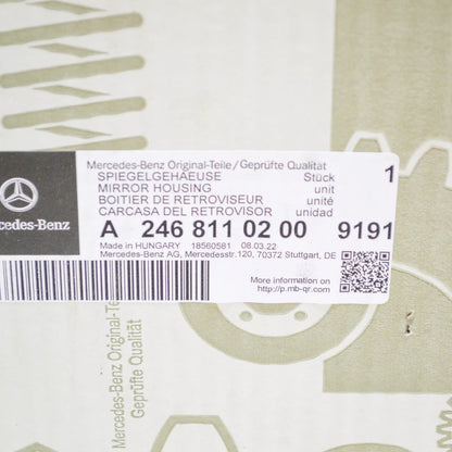 NEW MB GLA-CLASS X156 RIGHT WING MIRROR COVER CAP A24681102009191