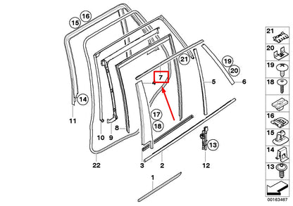 NEW BMW X5 E70 REAR RIGHT WINDOW FRAME TOP FINISHER 51357136962 7136962 ORIGINAL
