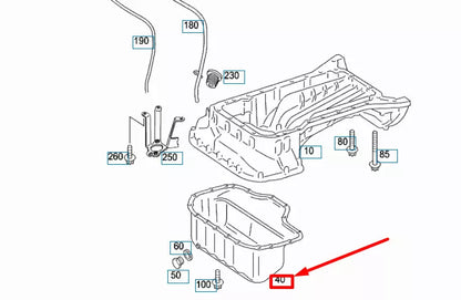 NEW MERCEDES-BENZ S W221 ENGINE OIL PAN LOWER PART A2720101028 ORIGINAL
