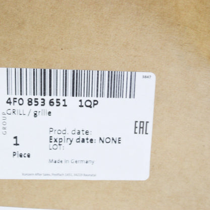 NEW AUDI A6 AVANT C6 FRONT RADIATOR GRILLE 4F08536511QP