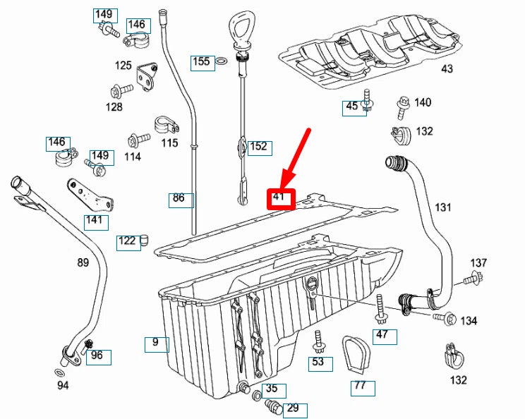 NEW MERCEDES-BENZ SPRINTER W906 OIL PAN GASKET A6460140322 ORIGINAL