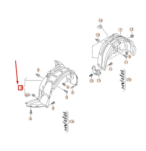 NEW AUDI A3 8V FRONT LEFT WHEEL HOUSING LINER 8V0821171J ORIGINAL