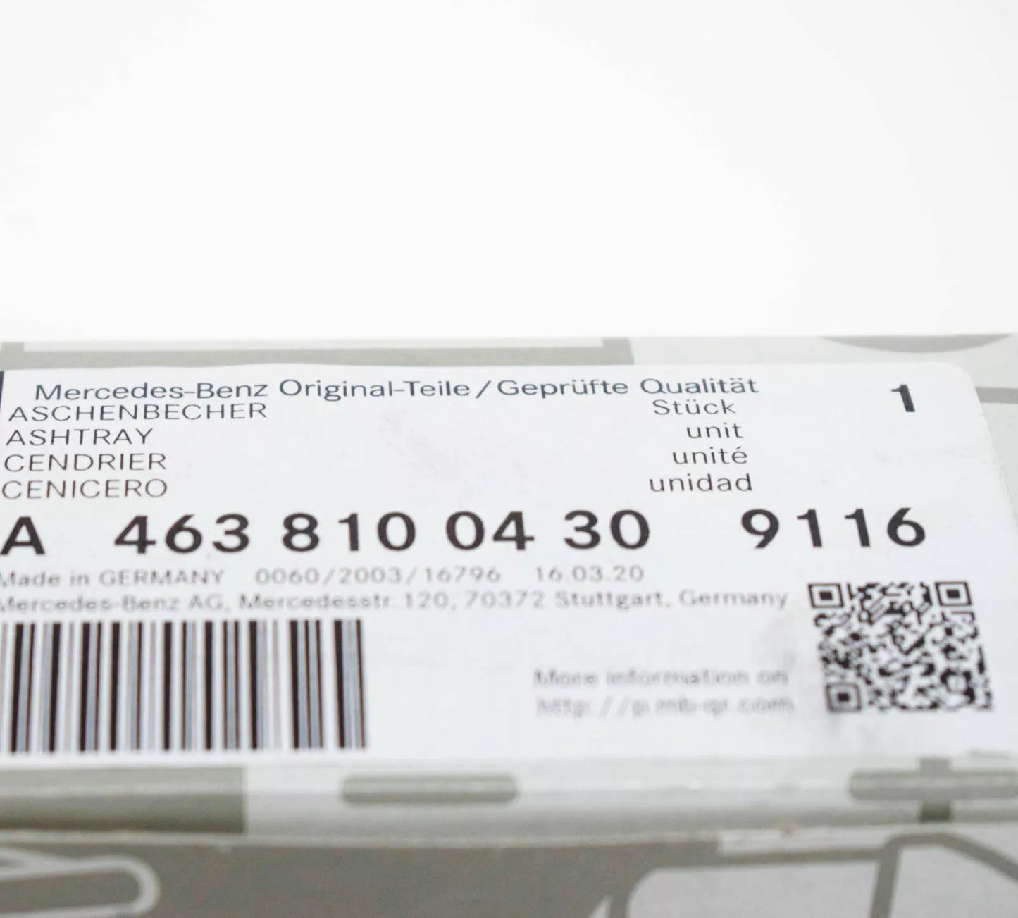 NEW MERCEDES-BENZ G W463 REAR ASHTRAY A46381004309116