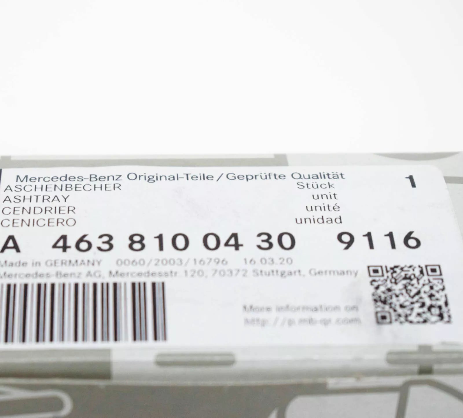 NEW MERCEDES-BENZ G W463 REAR ASHTRAY A46381004309116