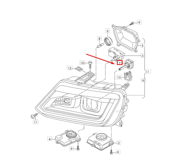 NEW VW AMAROK HEADLIGHT GAS DISCHARGE LAMP BULB N10815201