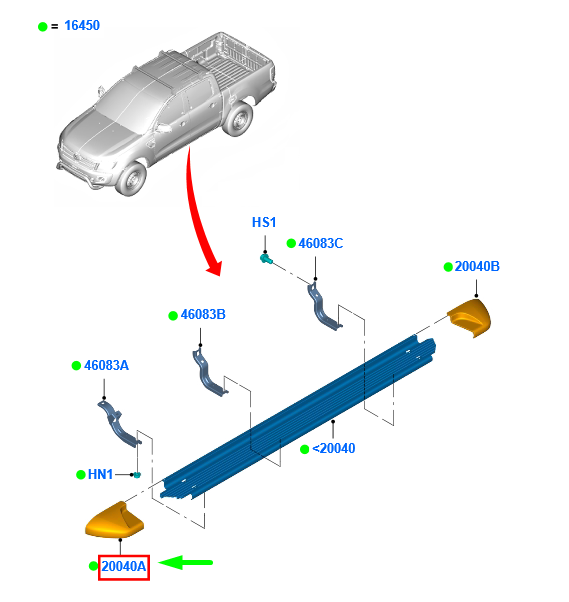 new ford ranger t6 mk1 right front side step 1856401 6b31-20040-aa original