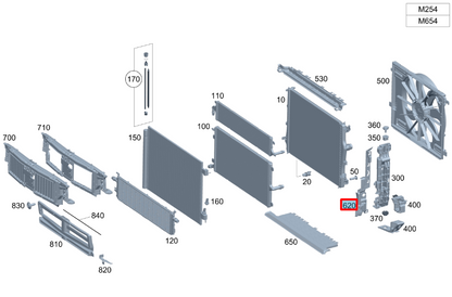 NEW MERCEDES-BENZ C W206 RIGHT RADIATOR AIR DUCT A2065050600 ORIGINAL