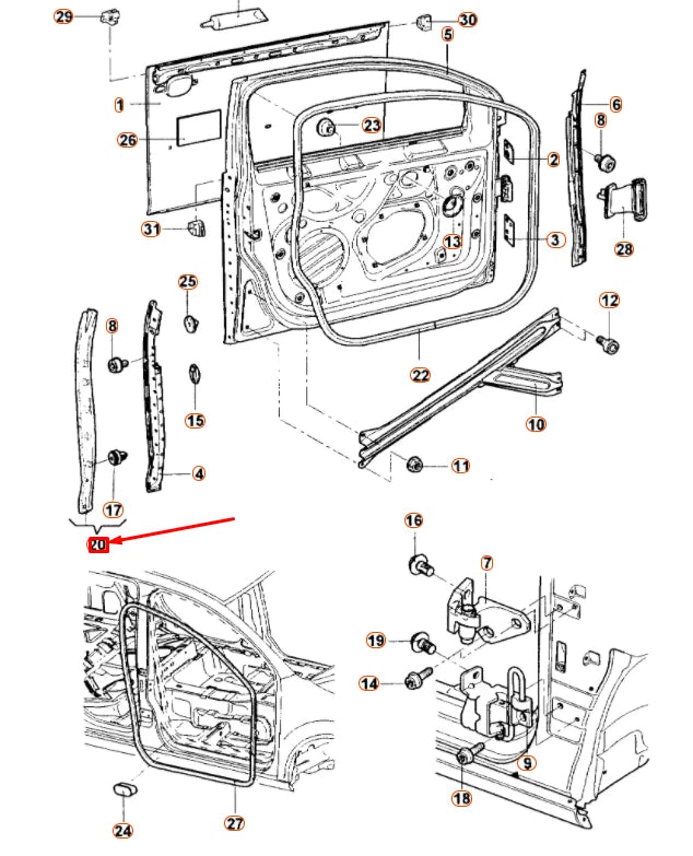 NEW VW JETTA A5 FRONT LEFT REARWARD DOOR SEAL END TRIM 1K5837381F5AP