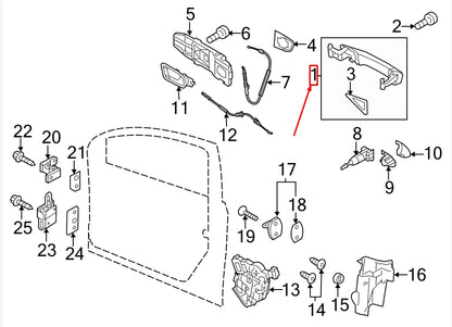 NEW VW SCIROCCO 13 FRONT RIGHT DOOR EXTERIOR HANDLE 1K8837206FGRU ORIGINAL