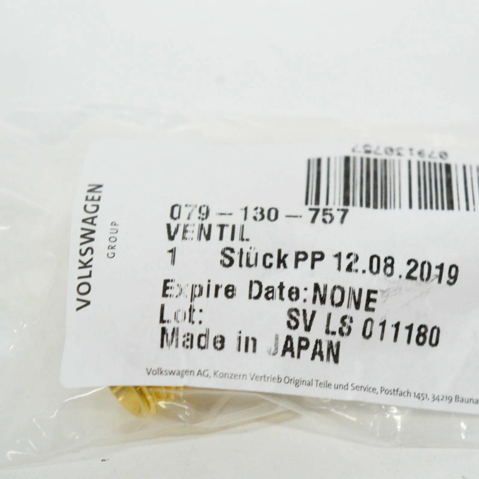 NEW AUDI R8 42 FUEL PRESSURE REGULATING VALVE 079130757