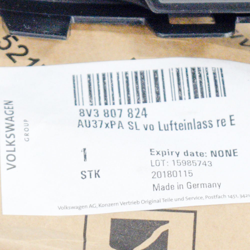 NEW AUDI A3 S3 FRONT BUMPER RIGHT GRILLE TRIM 8V3807824 2017 ORIGINAL