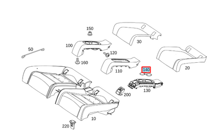 NEW MERCEDES-BENZ C W205 CUP HOLDER INSERT A20598701149051 ORIGINAL