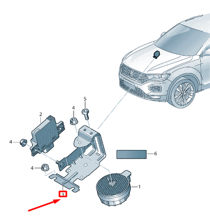 NEW VOLKSWAGEN T-ROC A11 IMPULSE SENDER BRACKET 2GA906468 ORIGINAL