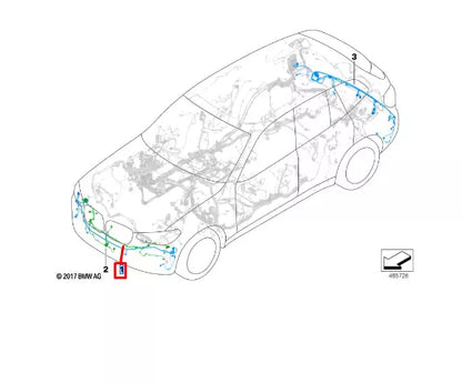 NEW BMW X3 G01 FRONT BUMPER PDC PARKING AID WIRING HARNESS 61125A20978 ORIGINAL