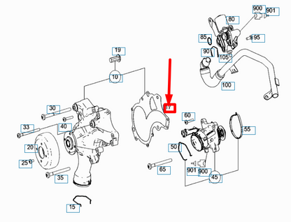 NEW MERCEDES-BENZ ML W164 WATER PUMP GASKET A1562010280 ORIGINAL