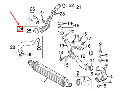 NEW AUDI A3 SPORTBACK 8P RIGHT INTERCOOLER PRESSURE PIPE 1K0145840AF