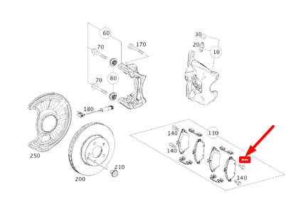 new mb cla c117 front brake caliper to brake carrier bolt a0049908300 original