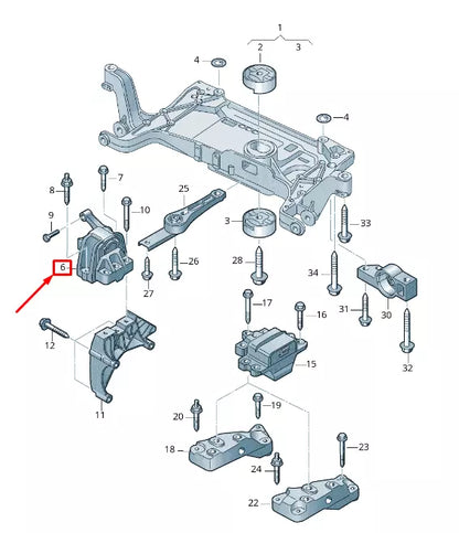 NEW VW SHARAN 7N RIGHT ENGINE MOUNTING 5N0199262G ORIGINAL