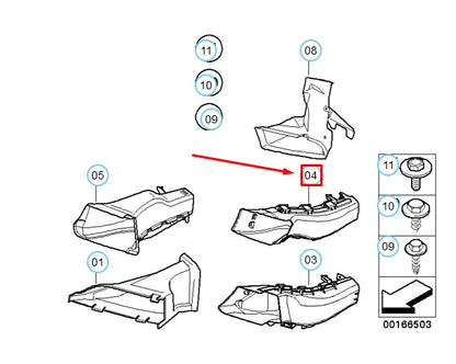 NEW BMW 3 COUPE E92 FRONT LEFT BRAKE AIR DUCT 51717161437 ORIGINAL