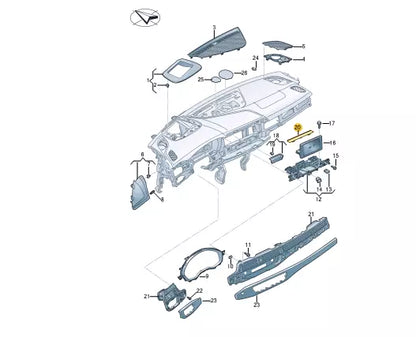 NEW AUDI A4 AVANT B9 FRONT INSTRUMENT DASH CENTER TRIM LHD 8W18579686PS ORIGINAL