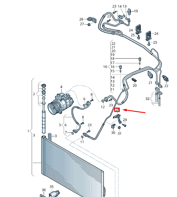 NEW VW TOUAREG 7P MK2 REFRIGERANT LINE BRACKET 7P0820893A ORIGINAL