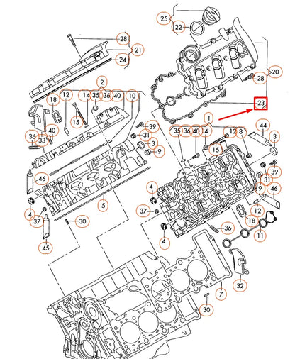 NEW AUDI A8 4E D3 CYLINDERS 4-6 VALVE COVER GASKET 06E103483G ORIGINAL