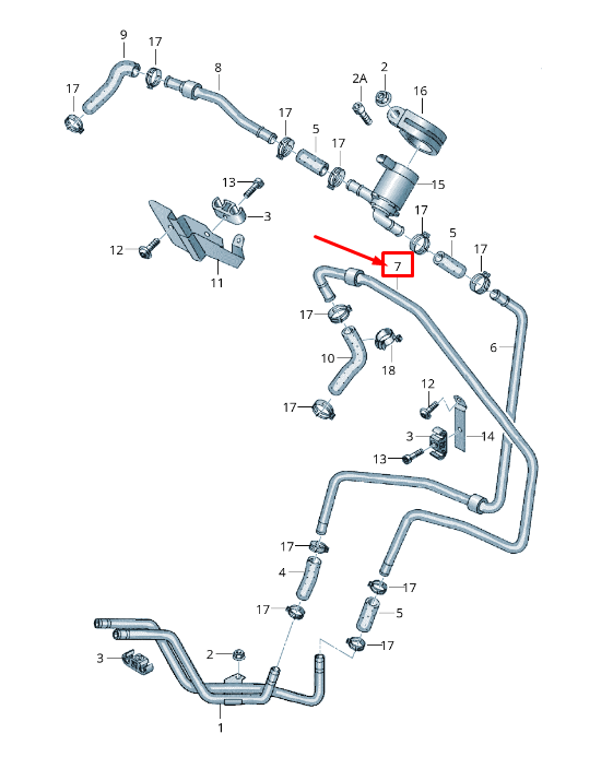 new audi q7 4l engine coolant pipe 7l0819926ah original