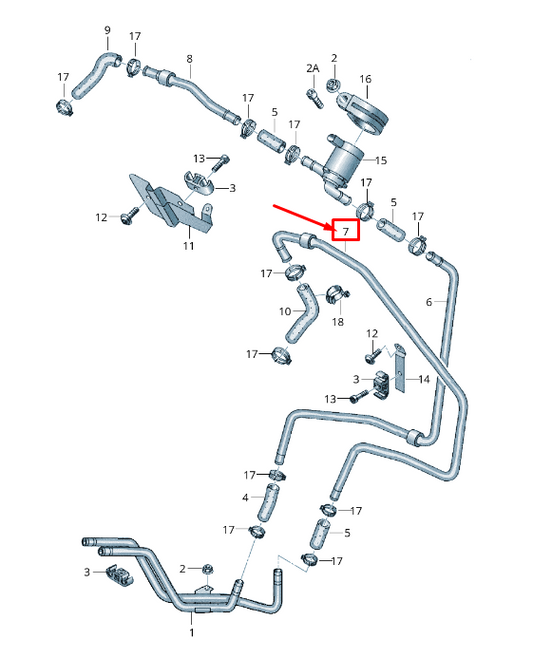 new audi q7 4l engine coolant pipe 7l0819926ah original
