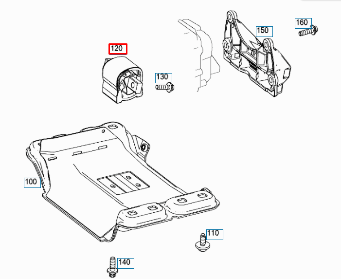 new mercedes-benz s w222 rear gearbox mount bracket a2222401118 original