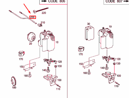 NEW MERCEDES-BENZ E W211 HYDRAULIC UNIT WIRING HARNESS A2114403508 ORIGINAL