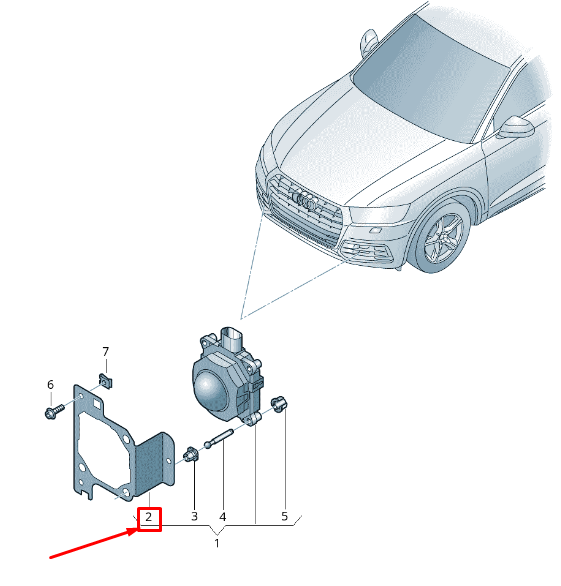 NEW AUDI Q5 FY FRONT LEFT RADAR SENSOR RETAINING PLATE 80A907573 ORIGINAL