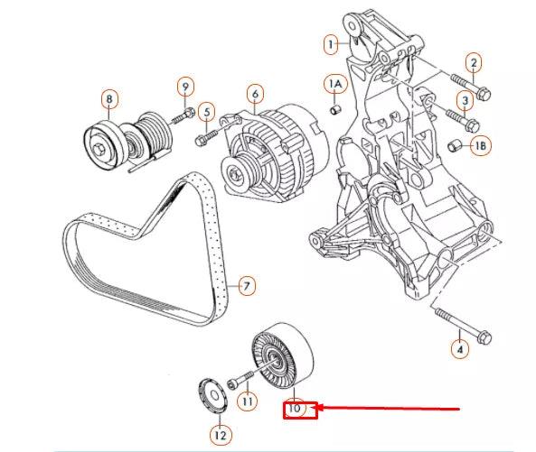 NEW AUDI A4 B7 POLY-V-BELT IDLER PULLEY 03G145276