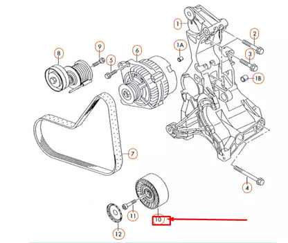 NEW AUDI A4 B7 POLY-V-BELT IDLER PULLEY 03G145276