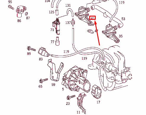 NEW MERCEDES-BENZ ML W163 RIGHT SHUT-OFF VALVE A0021403660