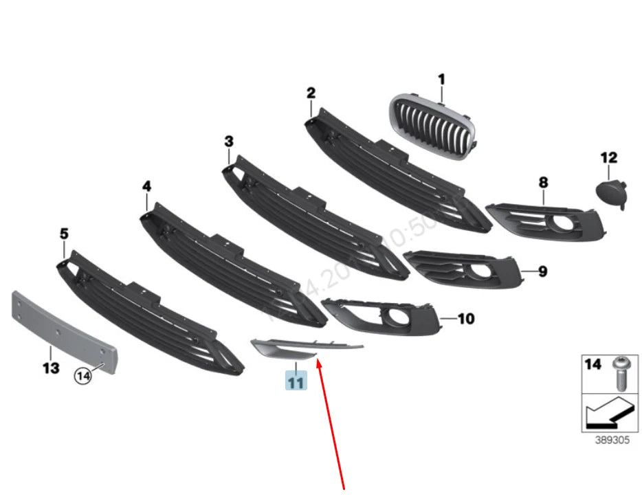 NEW BMW 2 F45 FRONT BUMPER LEFT FINISHER 51117347227 7347227 2015 ORIGINAL